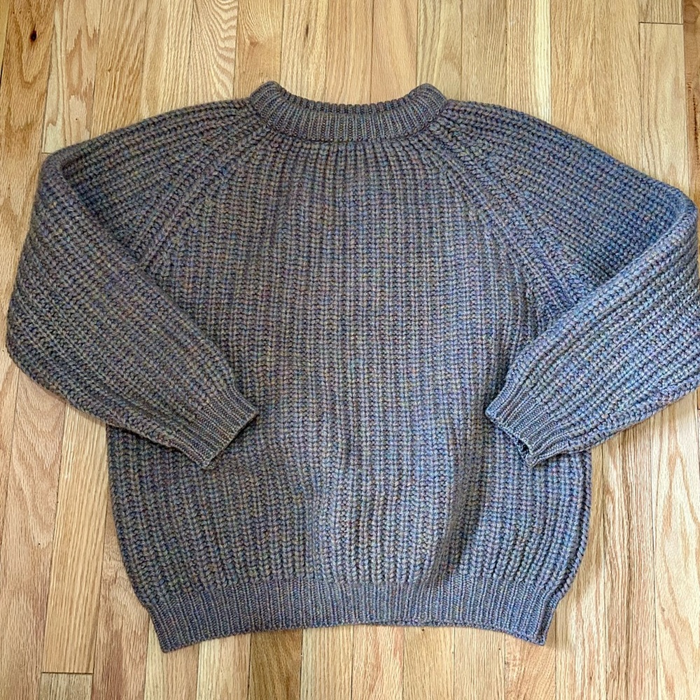 Cornish Chunky 100% wool fisherman vintage sweater